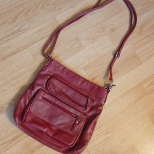 MultiSac Red Crossbody adjustable purse